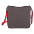 Michael Kors Jet Set Travel Large Messenger Bag Crossbody Brown MK Bright Red Michael Kors Handbags & Purses